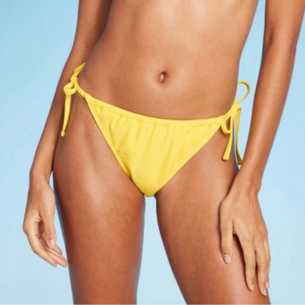 Wild fable Canary Yellow Adjustable String Bikini Bottom XS (0-2)